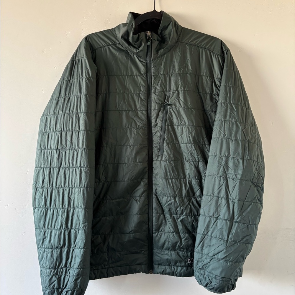 Marmot Men’s Montero Puffer Jacket Size L Dark Spruce Green Full Zip